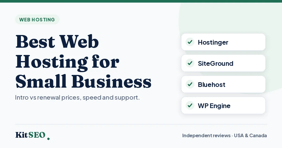 Best Web Hosting for Small Business